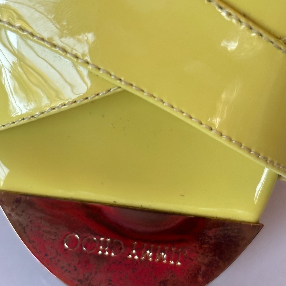 Jimmy Choo Lemon Yellow Mules - Picture 3 of 8